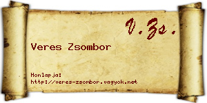 Veres Zsombor névjegykártya